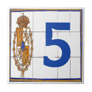 Spanisches Siegel Brief & Hausnummer Tilgung Fliese