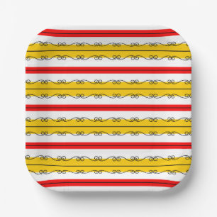 Spanisches Streifenpapier Pappteller