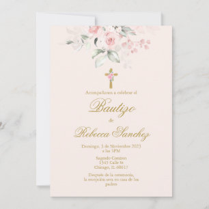 Spanisches Taufmädchen Einladung