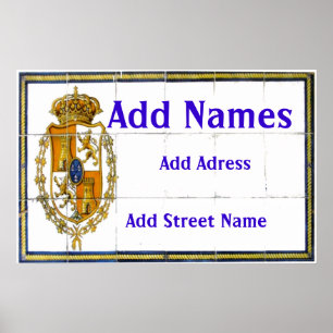 Spanisches Tile-Poster Poster