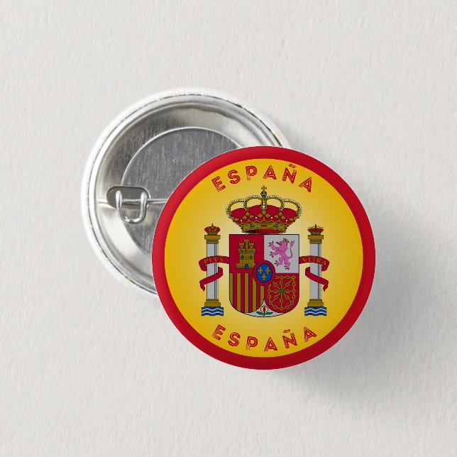 Spanisches Wappen Kreisform  Button (Vorne & Hinten)