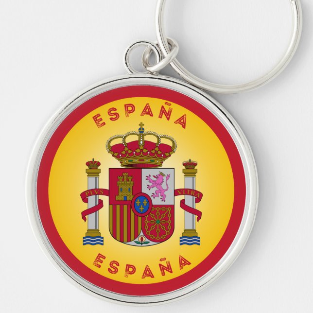 Spanisches Wappen Kreisform  Schlüsselanhänger (Vorne)