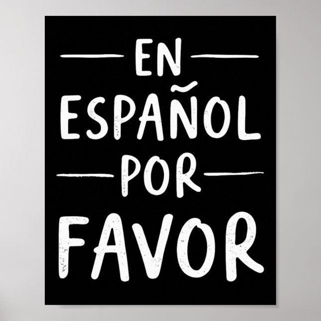 Spanischlehrer auf Spanisch bitte  Poster (Vorne)