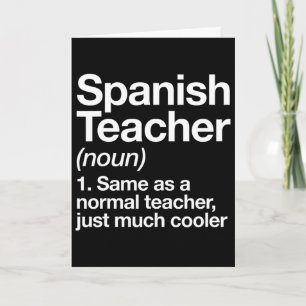 Spanischlehrer Definition Spaß Byck Zur Schule Fir Karte