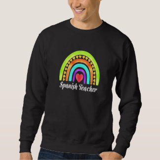 Spanischlehrer Herzen & Regenbogen Premium Sweatshirt