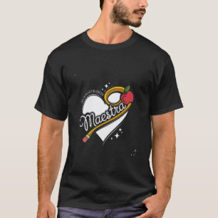 Spanischlehrerin Bleistift Maestra Zweisprachig T-Shirt