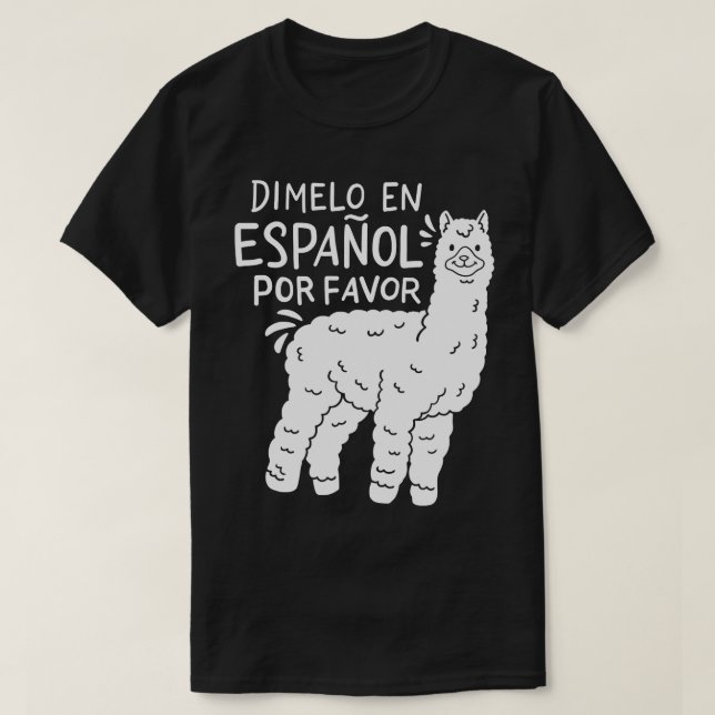 Spanischlehrerin Llama T-Shirt (Design vorne)