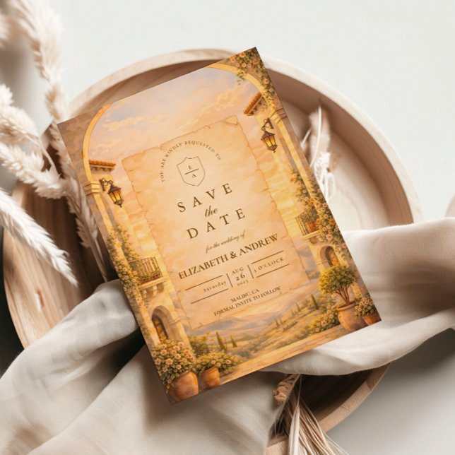 Spanish Archway Romance Wedding Save The Date (Von Creator hochgeladen)