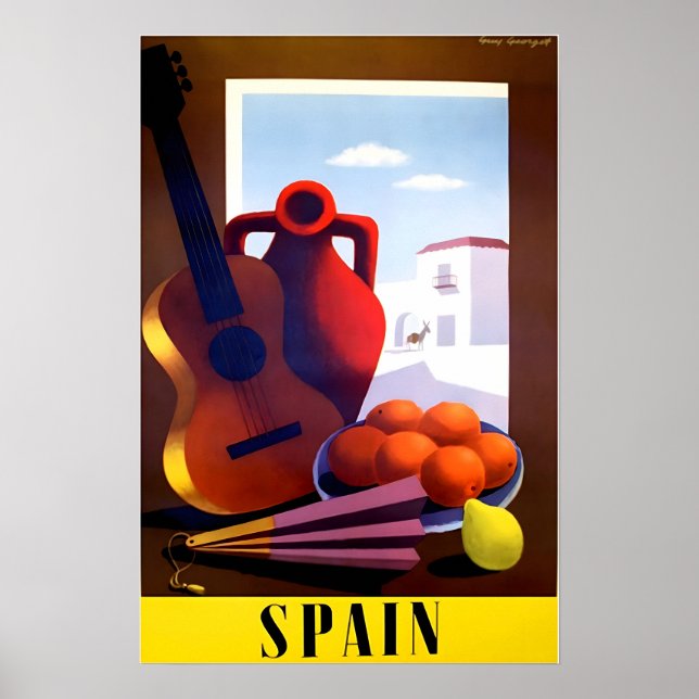 Spanish Art Spain Travel Poster Print  (Vorne)