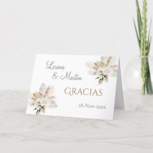 Spanish Boho Wedding Dankeschön Karte