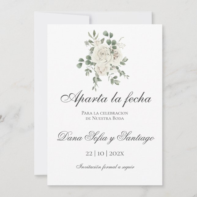 Spanish Boho Wedding Save the Date (Vorderseite)