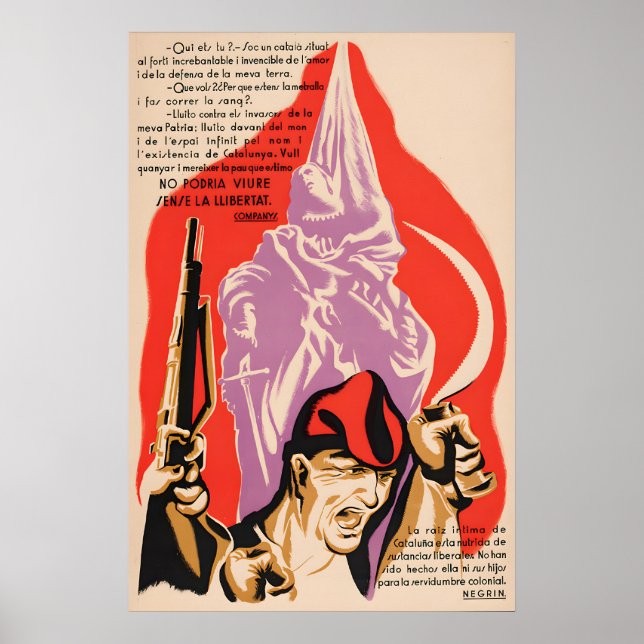 Spanish Civil War Poster I could not live without (Vorne)