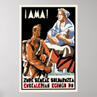 Spanish Civil War Poster Mother, your sons are