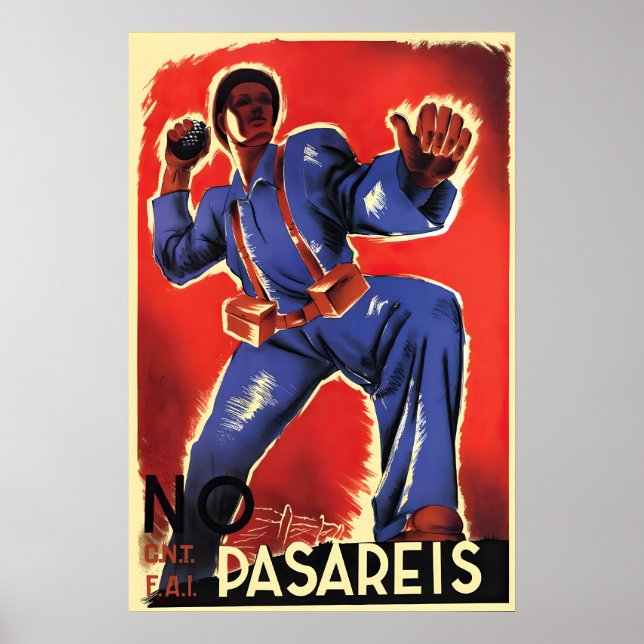 Spanish Civil War Poster No Pasareis  No Pasaran (Vorne)