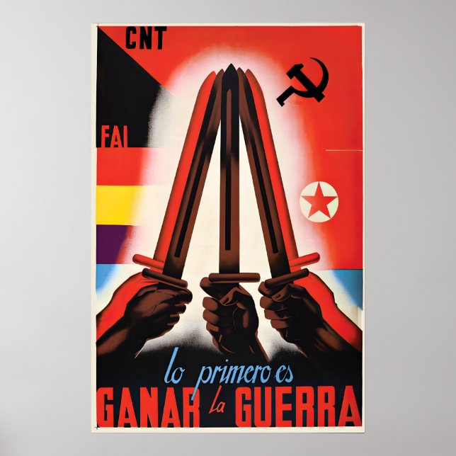 Spanish Civil War Poster The first thing is to win (Vorne)
