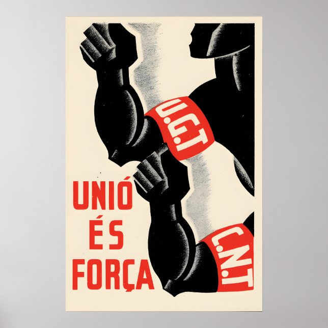 Spanish Civil War Poster UGT CNT Unity is strength (Vorne)