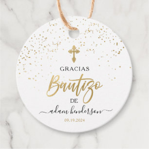 Spanish De Bautizo Gracias Gold Geschenkanhänger