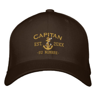 SPANISH El Capitan Ihr Name und Jahr Bestickte Kappe