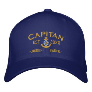 SPANISH El Capitan Nautical Personalisiert Bestickte Kappe