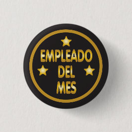 Spanish Employee of the Month Gold Stars Button