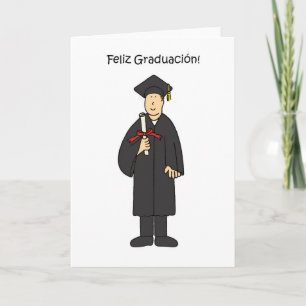 Spanish Graduation Congratulations for Him Karte