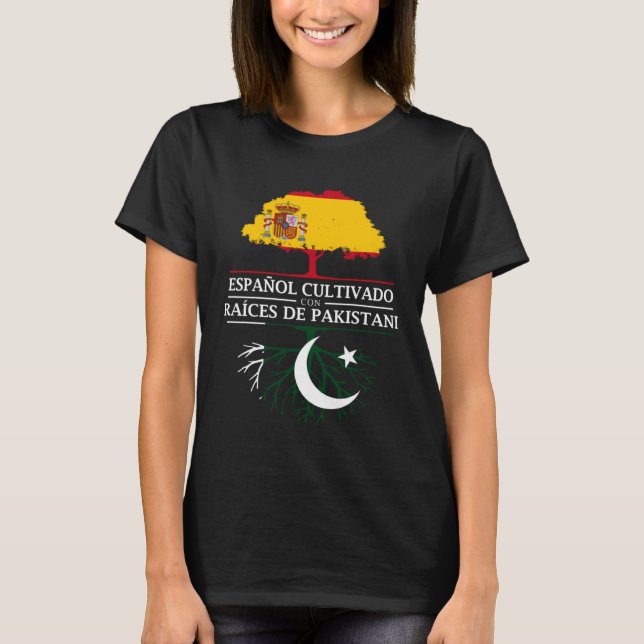 Spanish Grown with Pakistani Roots  Pakistan T-Shirt (Vorderseite)