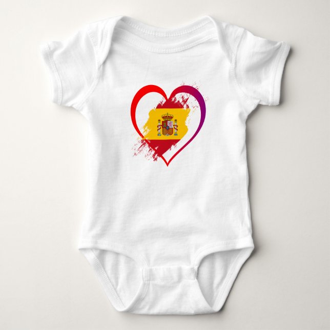Spanish Heart Baby Strampler (Vorderseite)