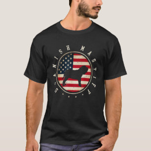 Spanish Mastiff USA Flag 4. Juli Mama Vater T-Shirt
