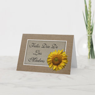 Spanish Mothers Day Card - Sunflower Karte