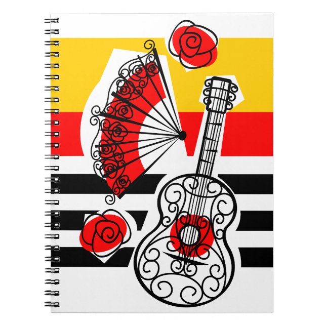 Spanish Souvenirs Classic Stripe Notebook Notizblock (Vorderseite)