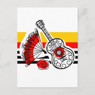 Spanish Souvenirs Classic Stripe Vertikal Postkarte