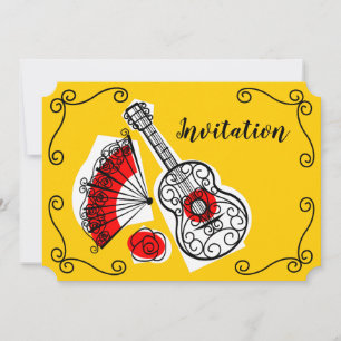 Spanish Souvenirs Corners Einladung horizontal