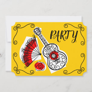 Spanish Souvenirs Corners Party horizontal Einladung