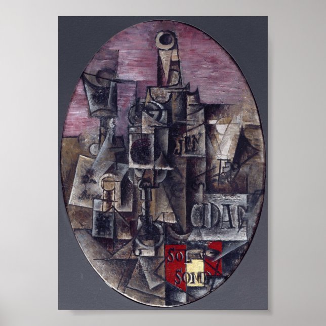 Spanish Still Life von Picasso (1912) Poster (Vorne)
