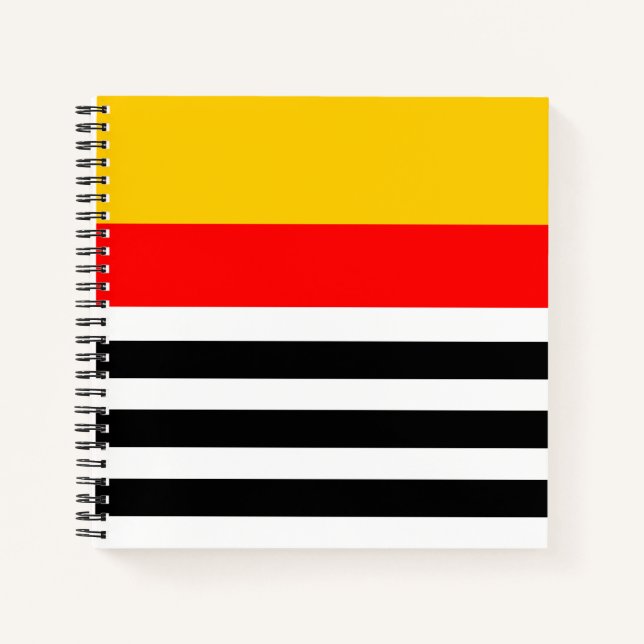 Spanish Stripe Classic Notebook Quadrat Notizbuch (Vorderseite)