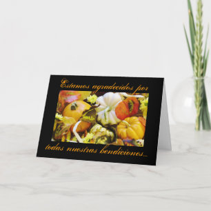 Spanish: Thanksgiving blessings Feiertagskarte