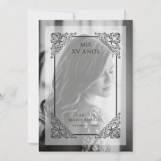 Spanish Vintage Flourish Vellum Effect Mis XV Años