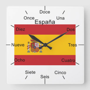 Spanish Wall Clock Quadratische Wanduhr