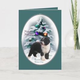 Spanish Water Dog Weihnachtsgeschenke Feiertagskarte
