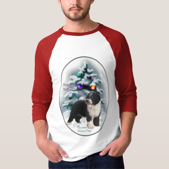 Spanish Water Dog Weihnachtsgeschenke T-Shirt (Vorderseite)