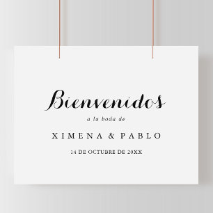 Spanish Wedding Bienvenidos Sign Poster