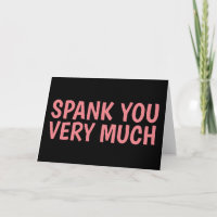 SPANKEN SIE SEHR VIEL, Funny Romantic Grußkarten