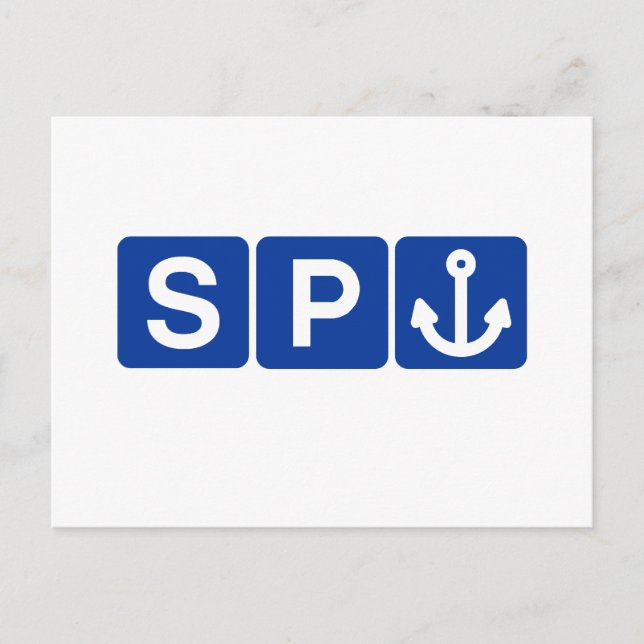 Spanker Symbol Joke Postkarte (Vorderseite)