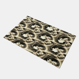 Spannende Fraktal-Verbindung von hellen beigen Str Fußmatte