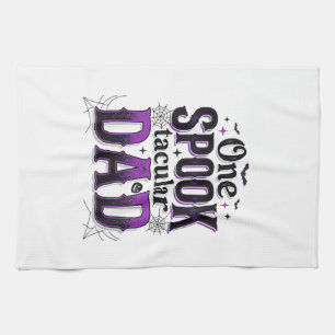 Spannender Vater Halloween Vintage Vektor Design_1 Geschirrtuch