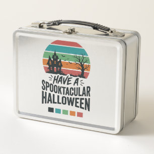 Spannendes Halloween Vintage Gravur Shirt Des Metall Brotdose