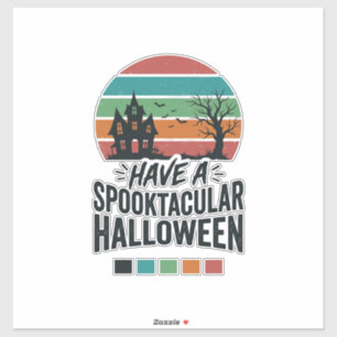 Spannendes Halloween Vintage Gravur T-Shirt Des Aufkleber