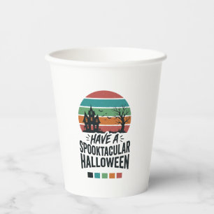 Spannendes Halloween Vintage Gravur T-Shirt Des Pappbecher