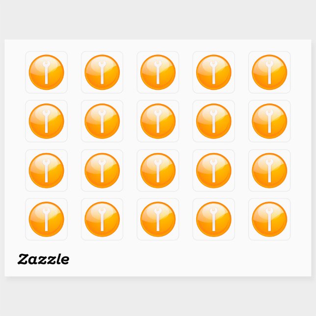 Spanner Symbol Tool Quadrat Sticker (Von Creator hochgeladen)