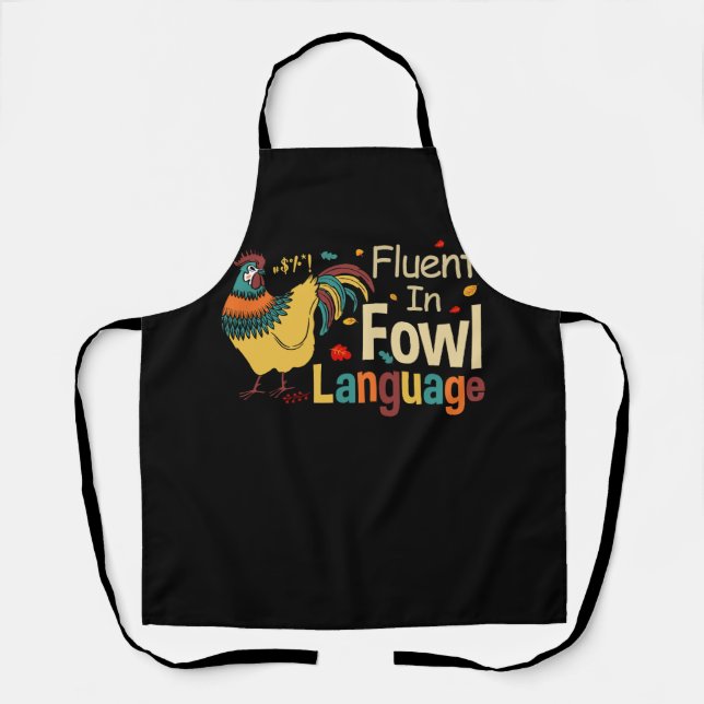 Spannungsvoller Schwung in der Sprache der Fowl Fu Schürze (Vorderseite)